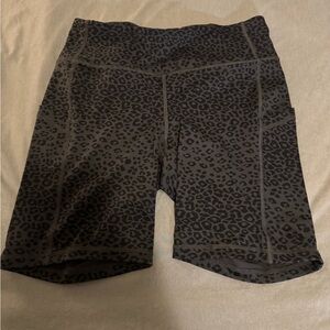 Torrid Black and Gray Bike Shorts with Elastic Waistband